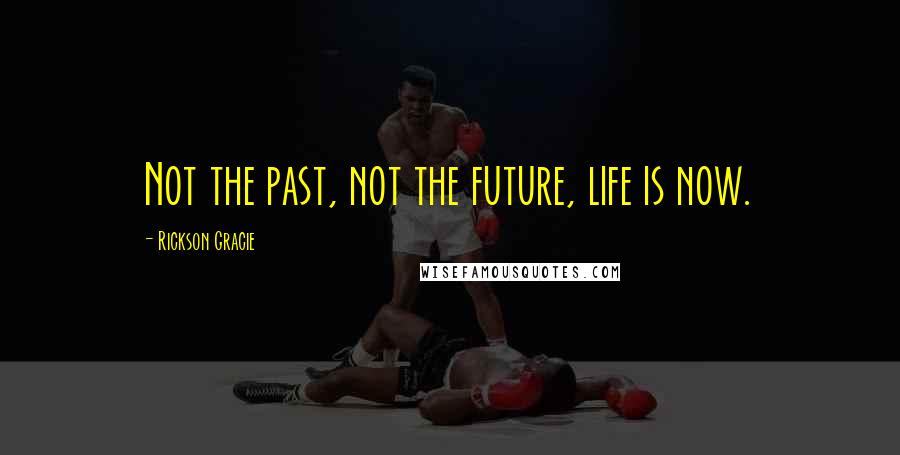 Rickson Gracie Quotes: Not the past, not the future, life is now.