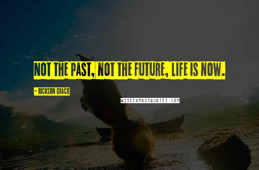 Rickson Gracie Quotes: Not the past, not the future, life is now.