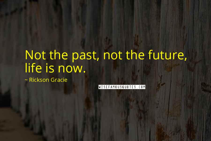 Rickson Gracie Quotes: Not the past, not the future, life is now.