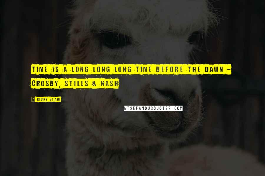 Ricky Stahl Quotes: Time is a long long long time before the dawn - Crosby, Stills & Nash