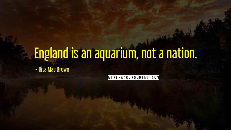 Rita Mae Brown Quotes: England is an aquarium, not a nation.