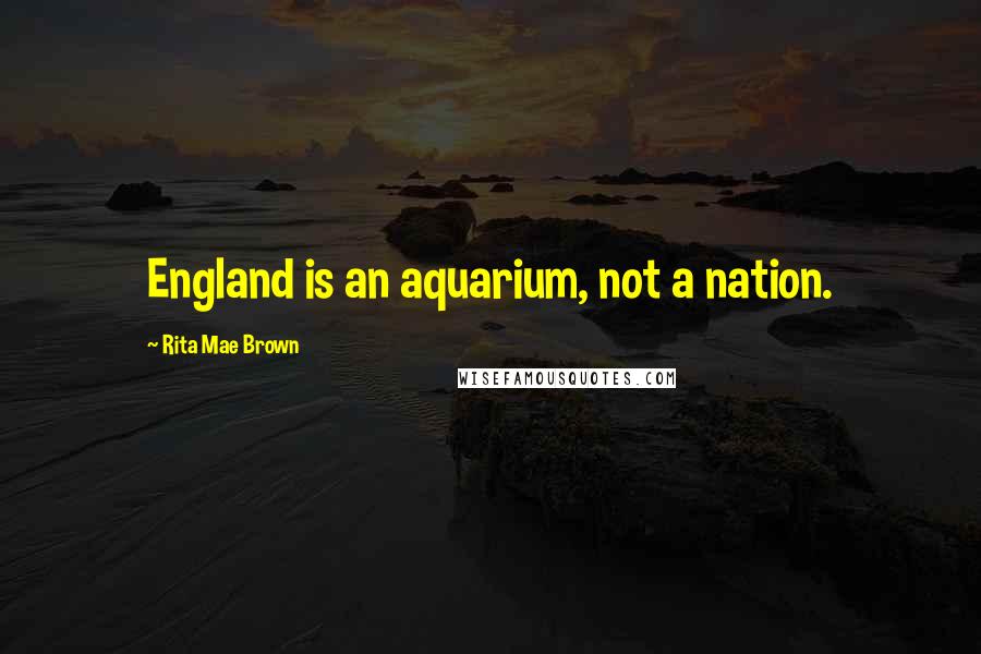 Rita Mae Brown Quotes: England is an aquarium, not a nation.