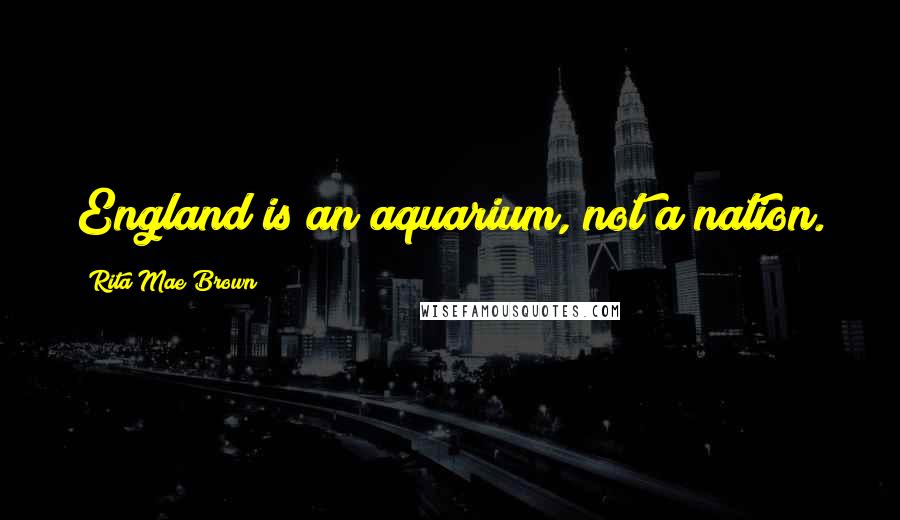 Rita Mae Brown Quotes: England is an aquarium, not a nation.