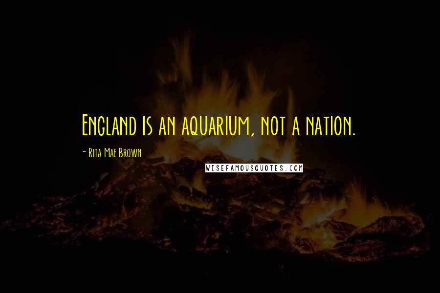 Rita Mae Brown Quotes: England is an aquarium, not a nation.