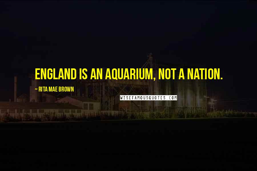Rita Mae Brown Quotes: England is an aquarium, not a nation.