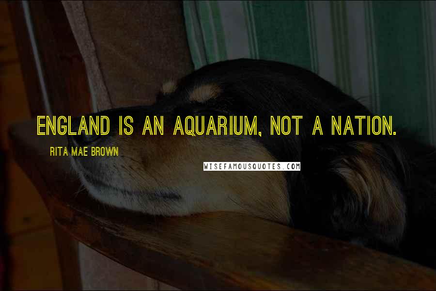 Rita Mae Brown Quotes: England is an aquarium, not a nation.
