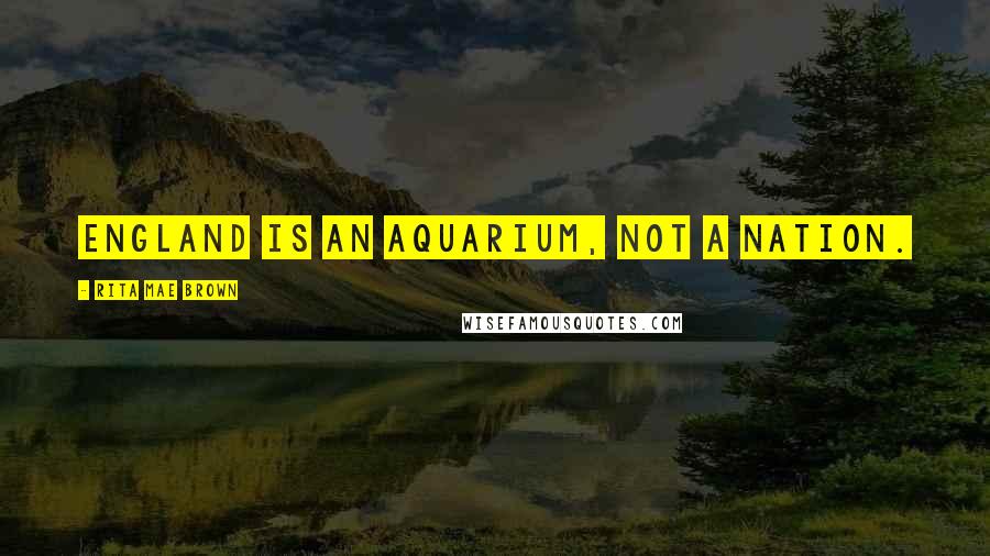 Rita Mae Brown Quotes: England is an aquarium, not a nation.