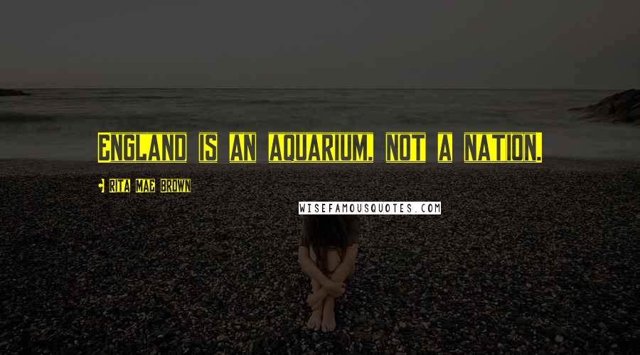 Rita Mae Brown Quotes: England is an aquarium, not a nation.