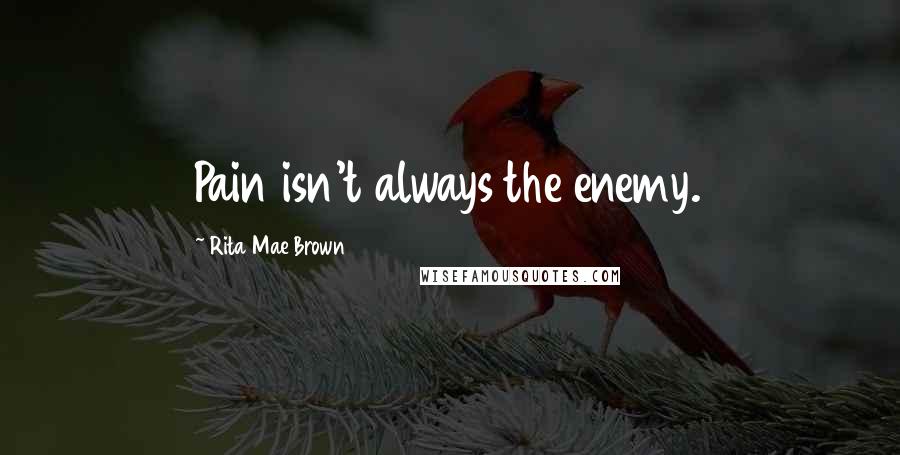 Rita Mae Brown Quotes: Pain isn't always the enemy.