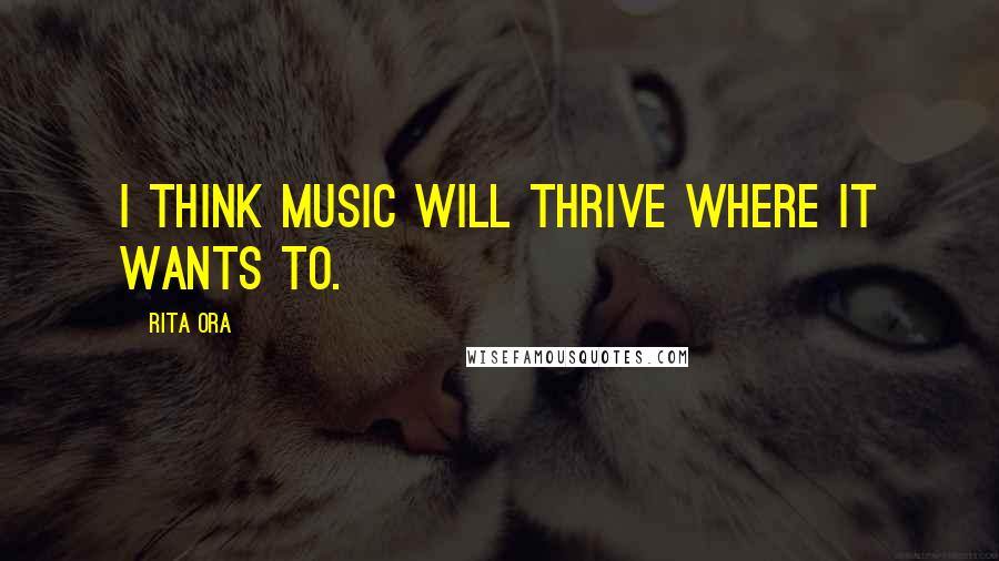 Rita Ora Quotes: I think music will thrive where it wants to.