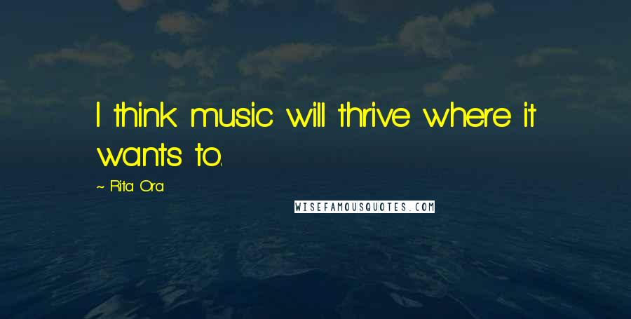 Rita Ora Quotes: I think music will thrive where it wants to.