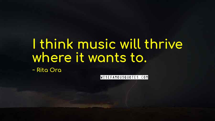 Rita Ora Quotes: I think music will thrive where it wants to.