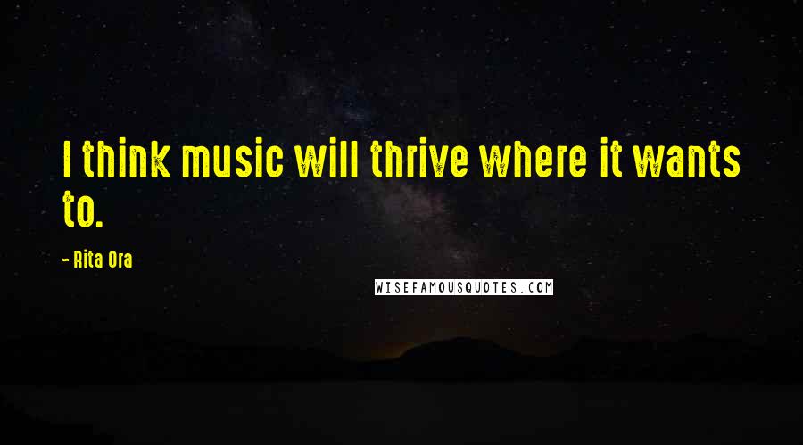 Rita Ora Quotes: I think music will thrive where it wants to.