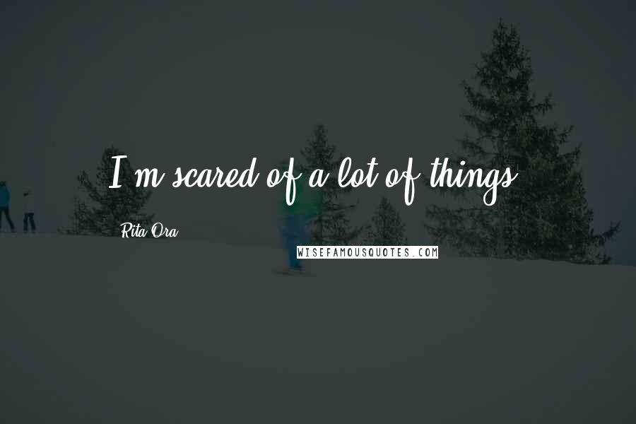 Rita Ora Quotes: I'm scared of a lot of things.