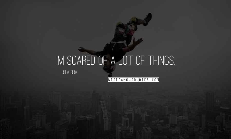 Rita Ora Quotes: I'm scared of a lot of things.