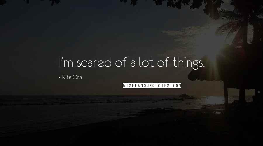 Rita Ora Quotes: I'm scared of a lot of things.