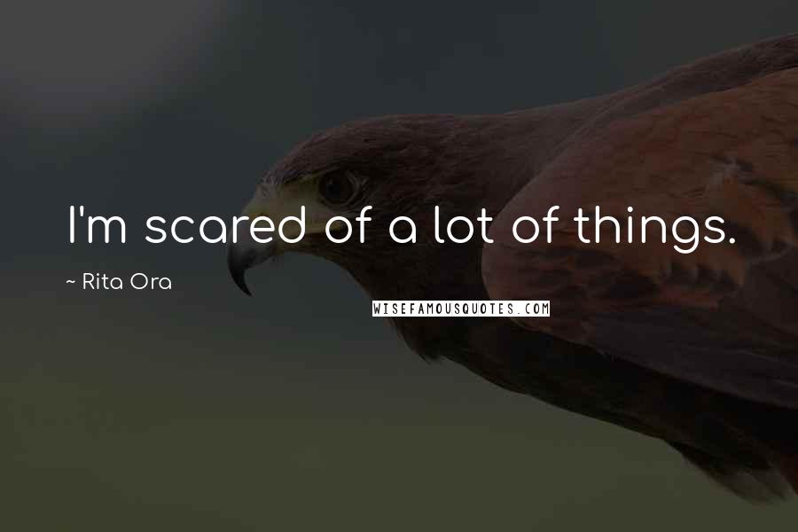 Rita Ora Quotes: I'm scared of a lot of things.