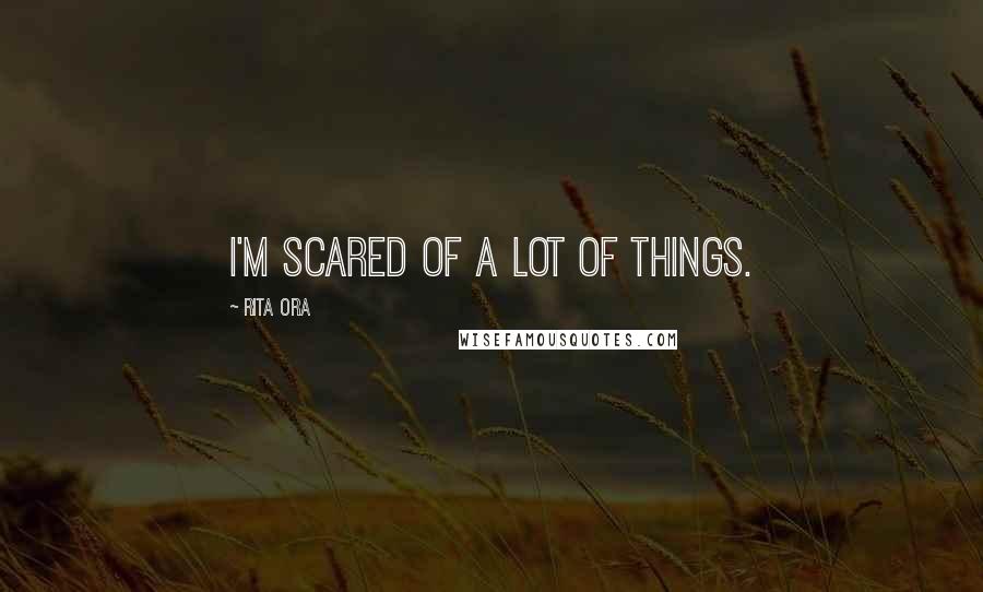 Rita Ora Quotes: I'm scared of a lot of things.