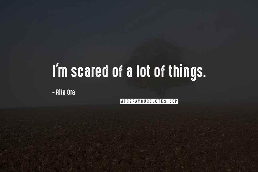 Rita Ora Quotes: I'm scared of a lot of things.