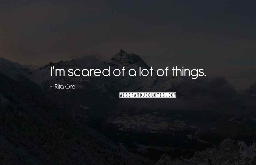 Rita Ora Quotes: I'm scared of a lot of things.