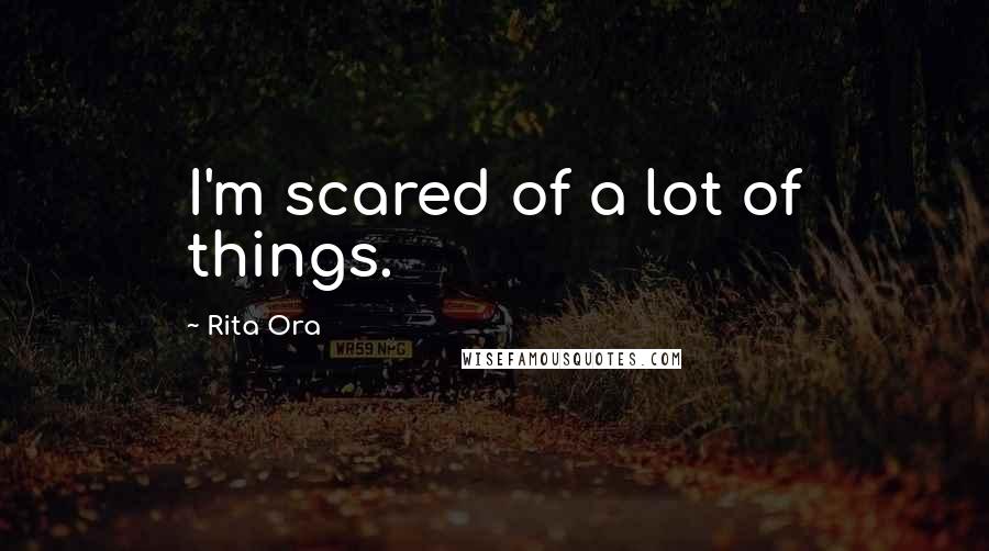 Rita Ora Quotes: I'm scared of a lot of things.