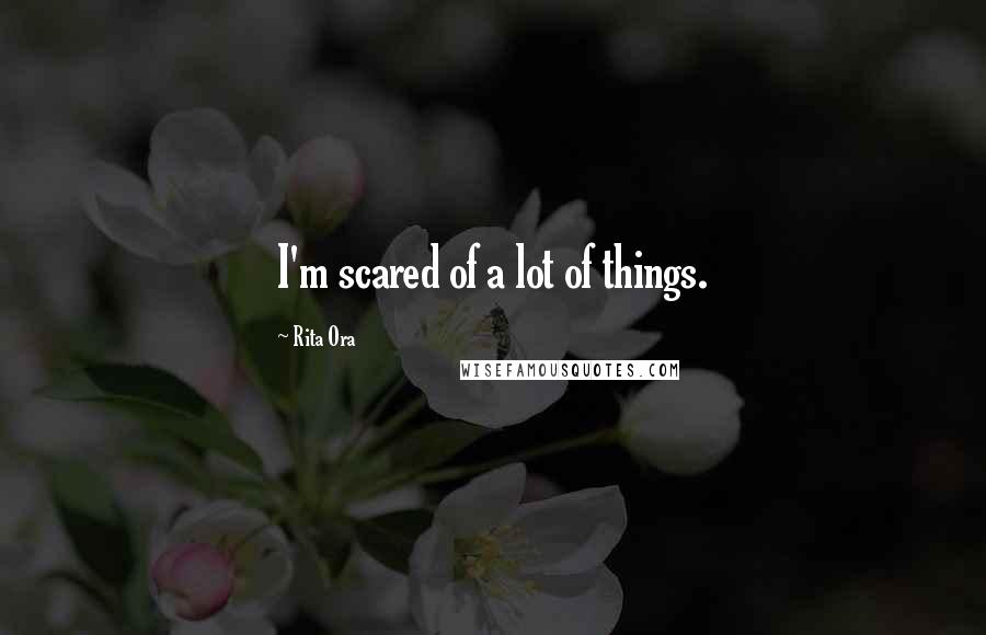 Rita Ora Quotes: I'm scared of a lot of things.