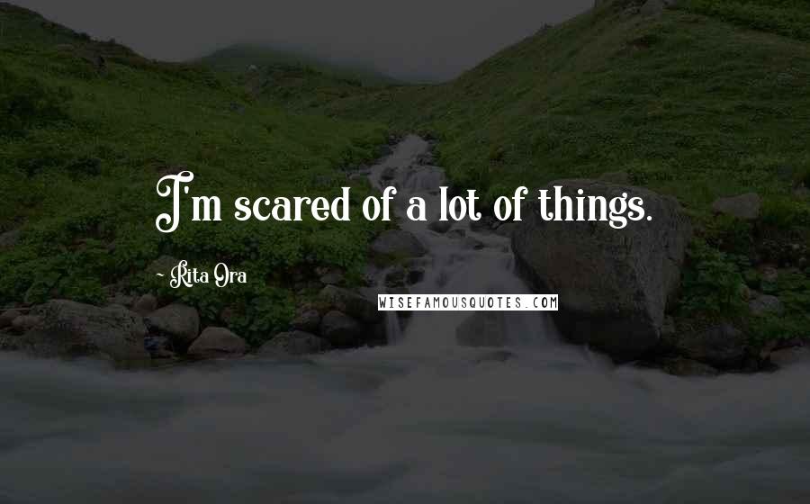 Rita Ora Quotes: I'm scared of a lot of things.