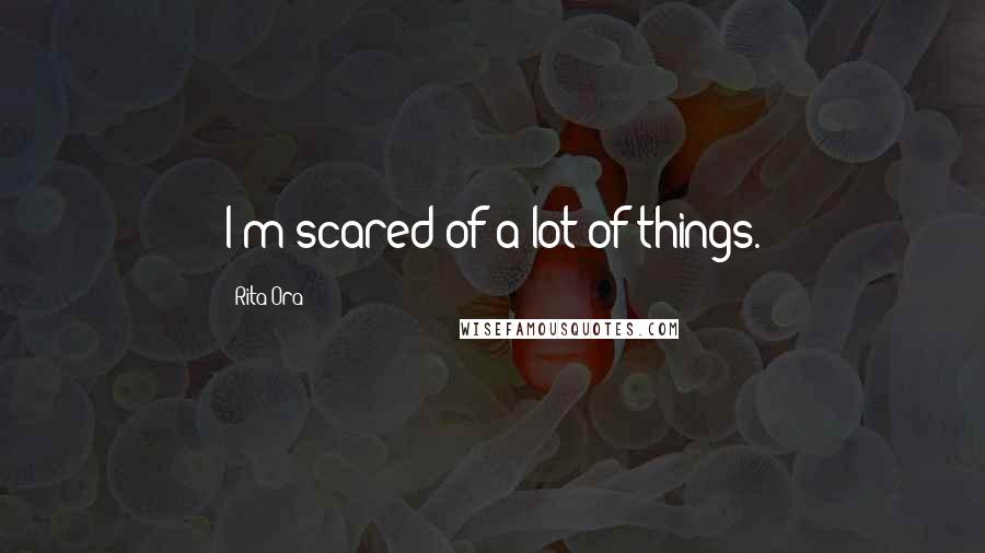 Rita Ora Quotes: I'm scared of a lot of things.