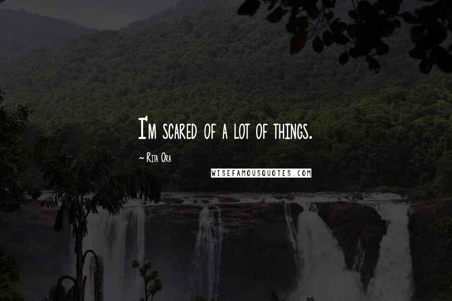 Rita Ora Quotes: I'm scared of a lot of things.