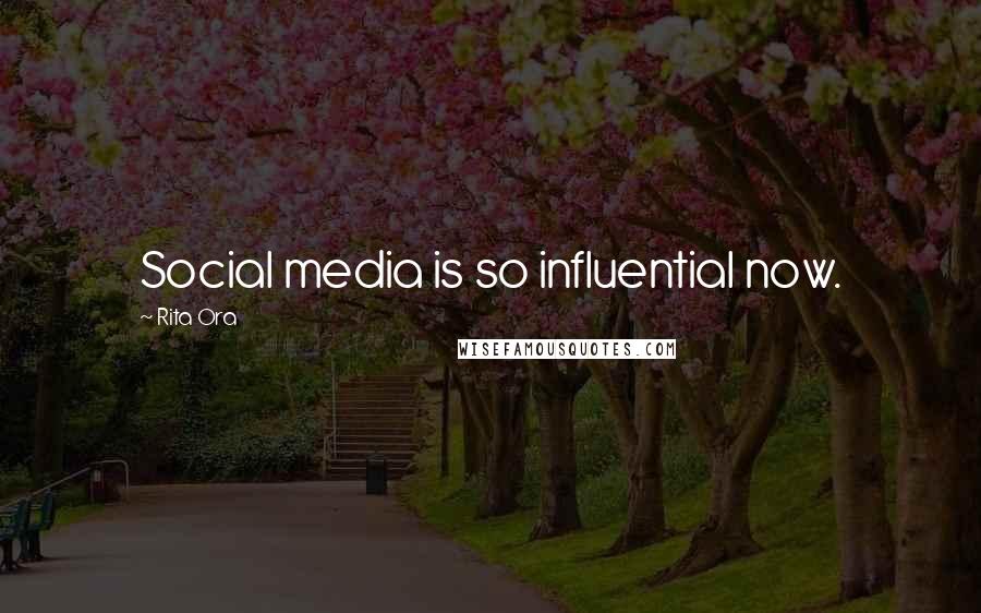 Rita Ora Quotes: Social media is so influential now.