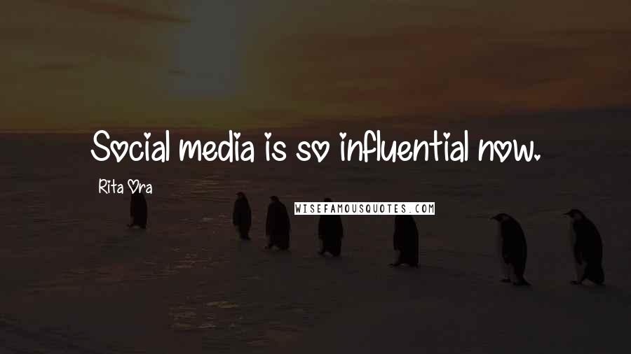 Rita Ora Quotes: Social media is so influential now.