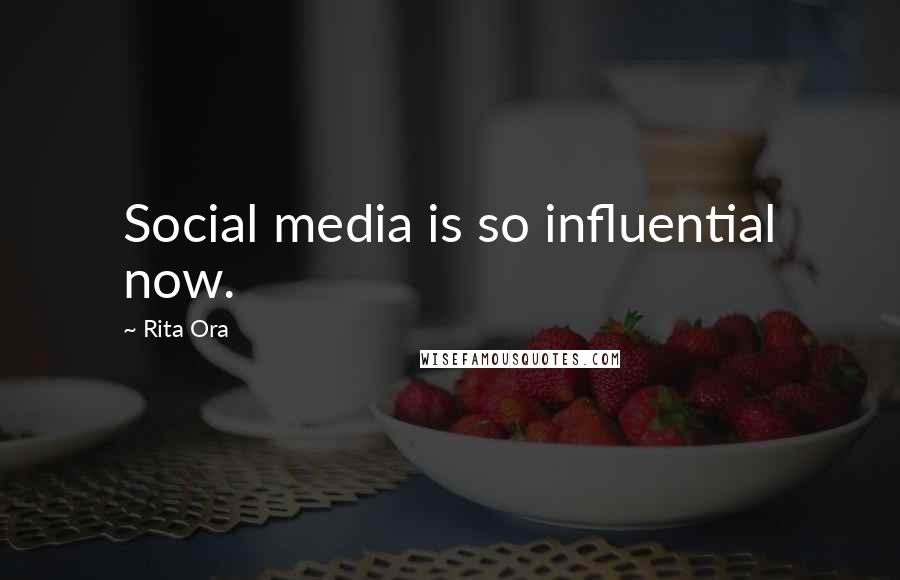 Rita Ora Quotes: Social media is so influential now.