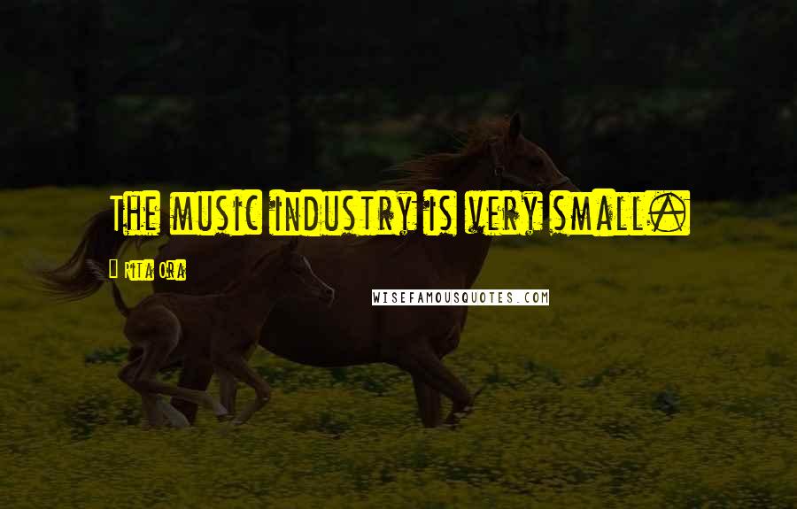 Rita Ora Quotes: The music industry is very small.