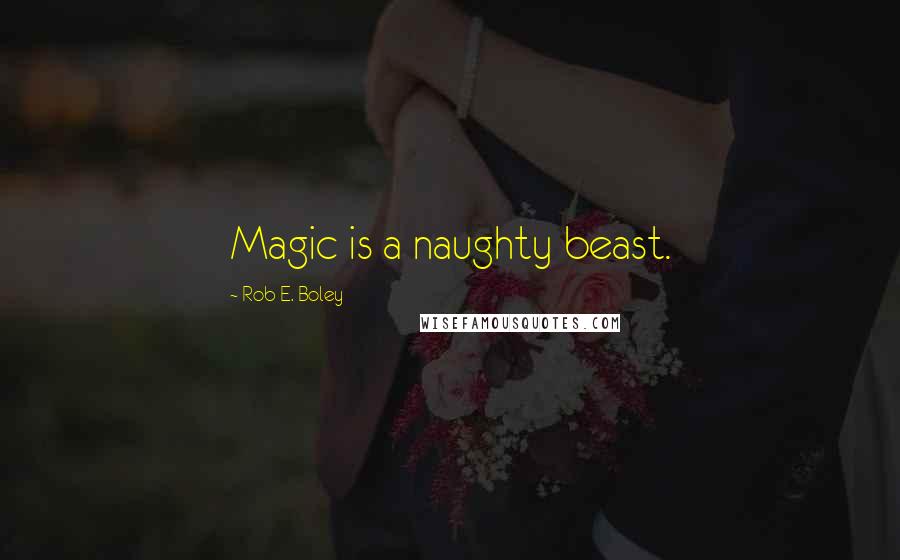 Rob E. Boley Quotes: Magic is a naughty beast.