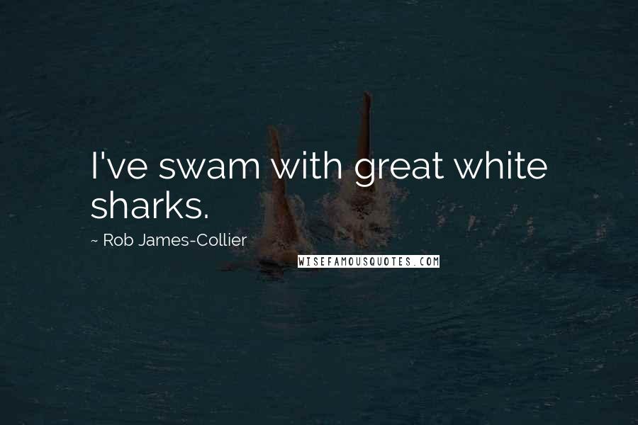 Rob James-Collier Quotes: I've swam with great white sharks.