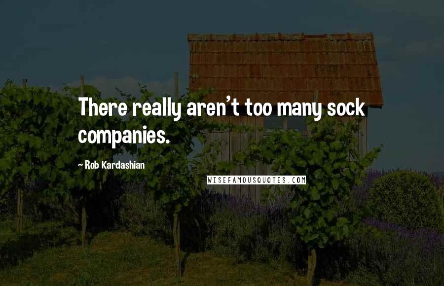 Rob Kardashian Quotes: There really aren't too many sock companies.