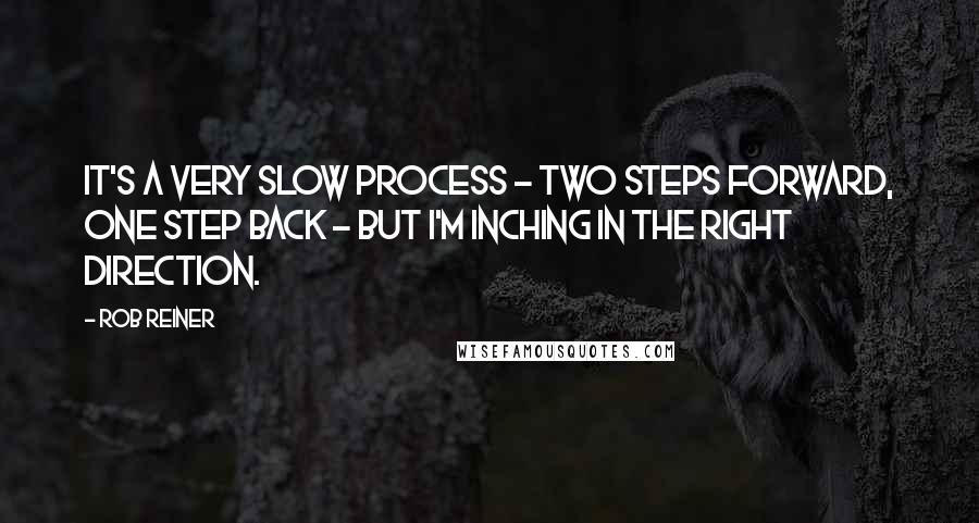 Rob Reiner Quotes: It's a very slow process - two steps forward, one step back - but I'm inching in the right direction.