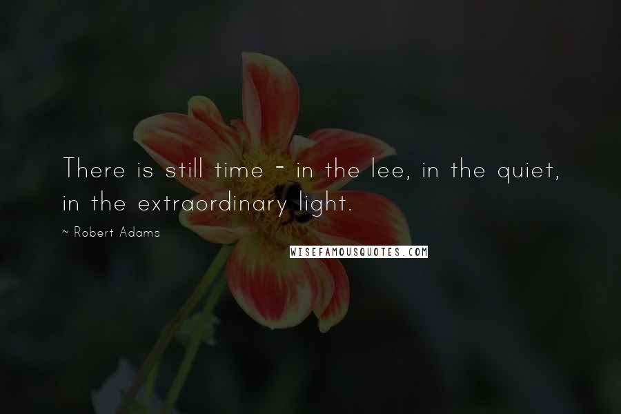 Robert Adams Quotes: There is still time - in the lee, in the quiet, in the extraordinary light.