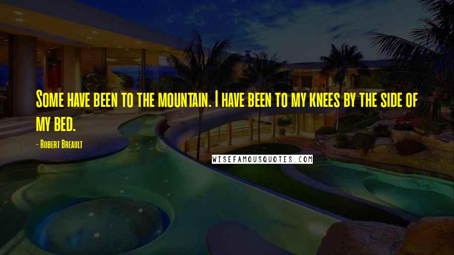 Robert Breault Quotes: Some have been to the mountain. I have been to my knees by the side of my bed.