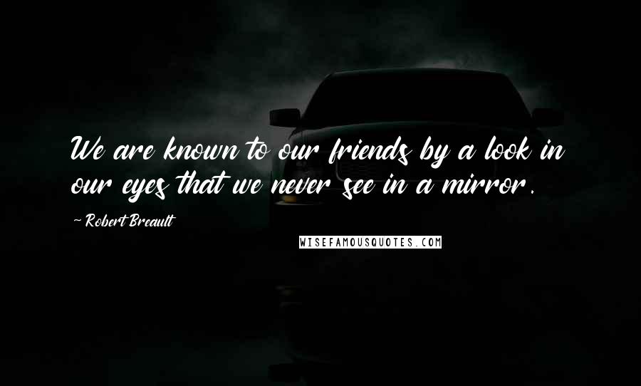 Robert Breault Quotes: We are known to our friends by a look in our eyes that we never see in a mirror.