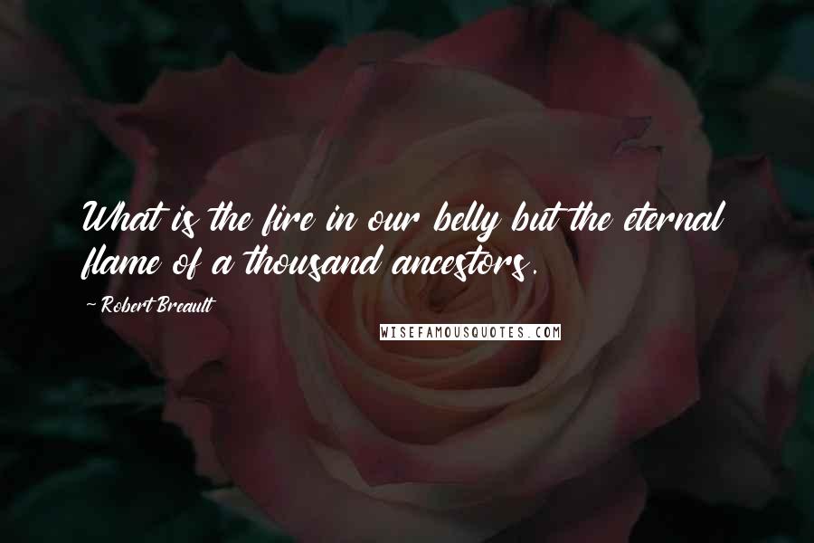Robert Breault Quotes: What is the fire in our belly but the eternal flame of a thousand ancestors.