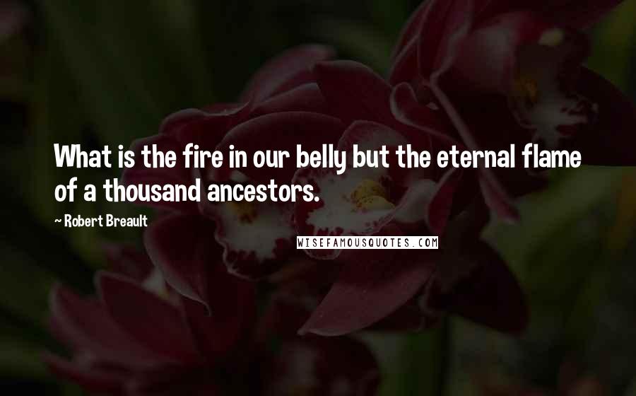 Robert Breault Quotes: What is the fire in our belly but the eternal flame of a thousand ancestors.