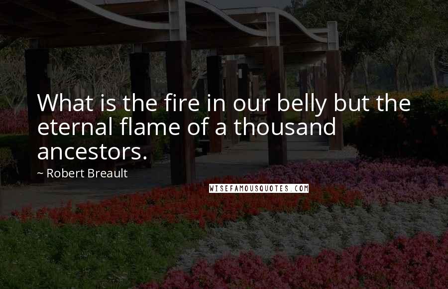 Robert Breault Quotes: What is the fire in our belly but the eternal flame of a thousand ancestors.
