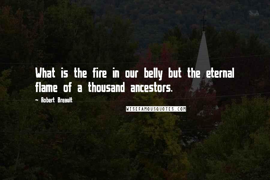 Robert Breault Quotes: What is the fire in our belly but the eternal flame of a thousand ancestors.