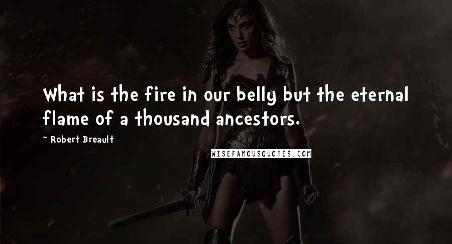 Robert Breault Quotes: What is the fire in our belly but the eternal flame of a thousand ancestors.