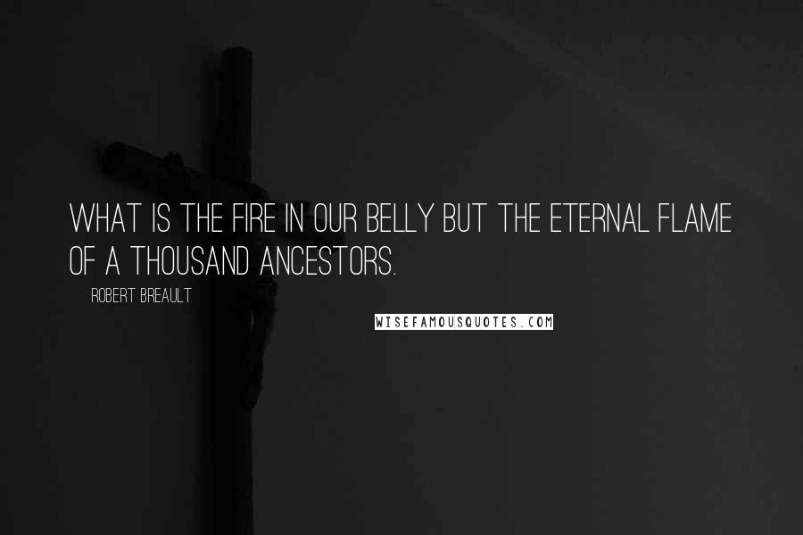 Robert Breault Quotes: What is the fire in our belly but the eternal flame of a thousand ancestors.