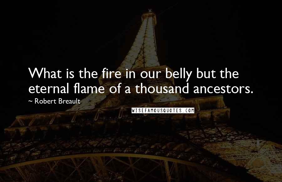 Robert Breault Quotes: What is the fire in our belly but the eternal flame of a thousand ancestors.