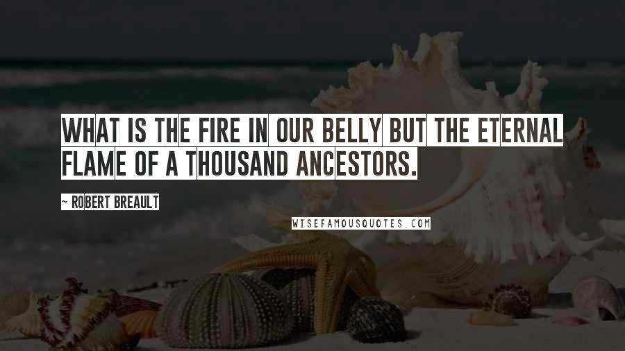 Robert Breault Quotes: What is the fire in our belly but the eternal flame of a thousand ancestors.