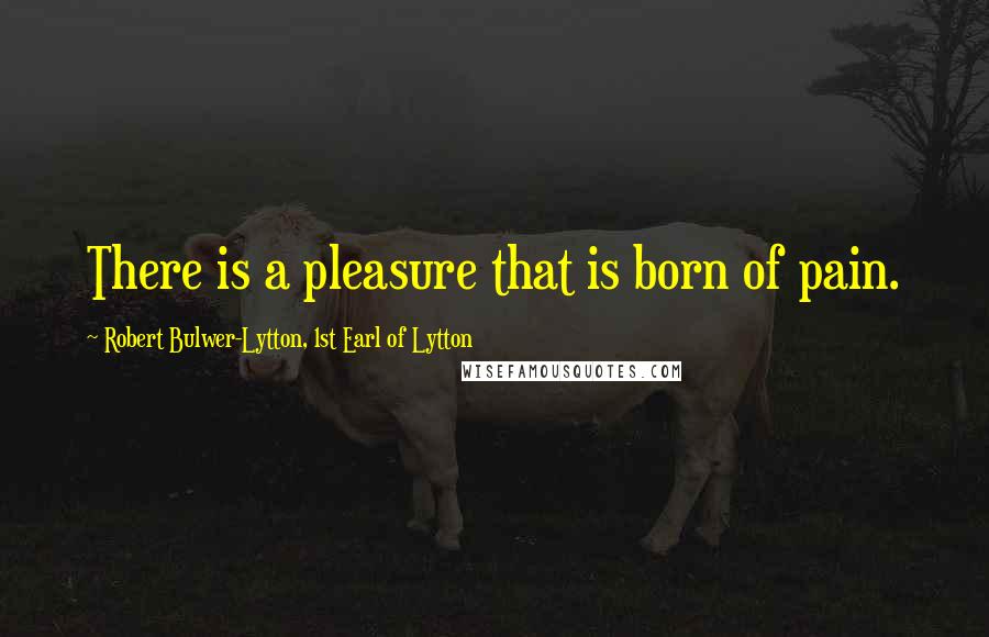 Robert Bulwer-Lytton, 1st Earl Of Lytton Quotes: There is a pleasure that is born of pain.
