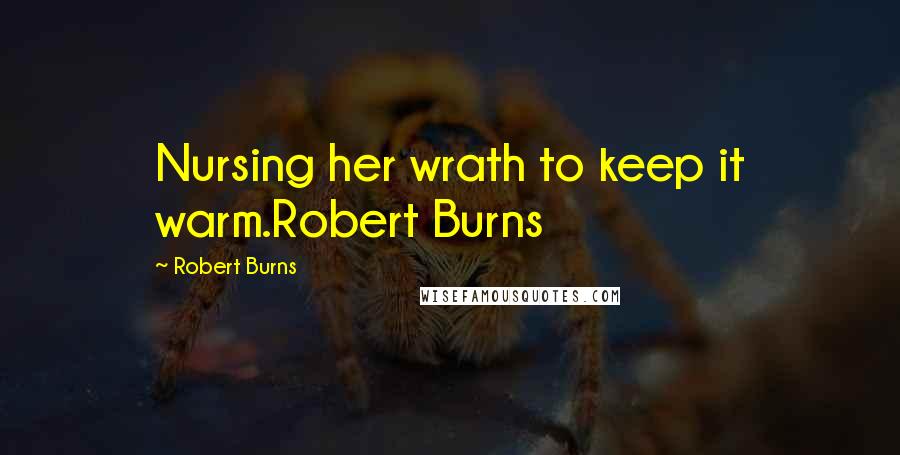 Robert Burns Quotes: Nursing her wrath to keep it warm.Robert Burns